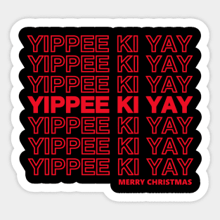 Die Hard Yippee Ki Yay Merry Christmas Sticker